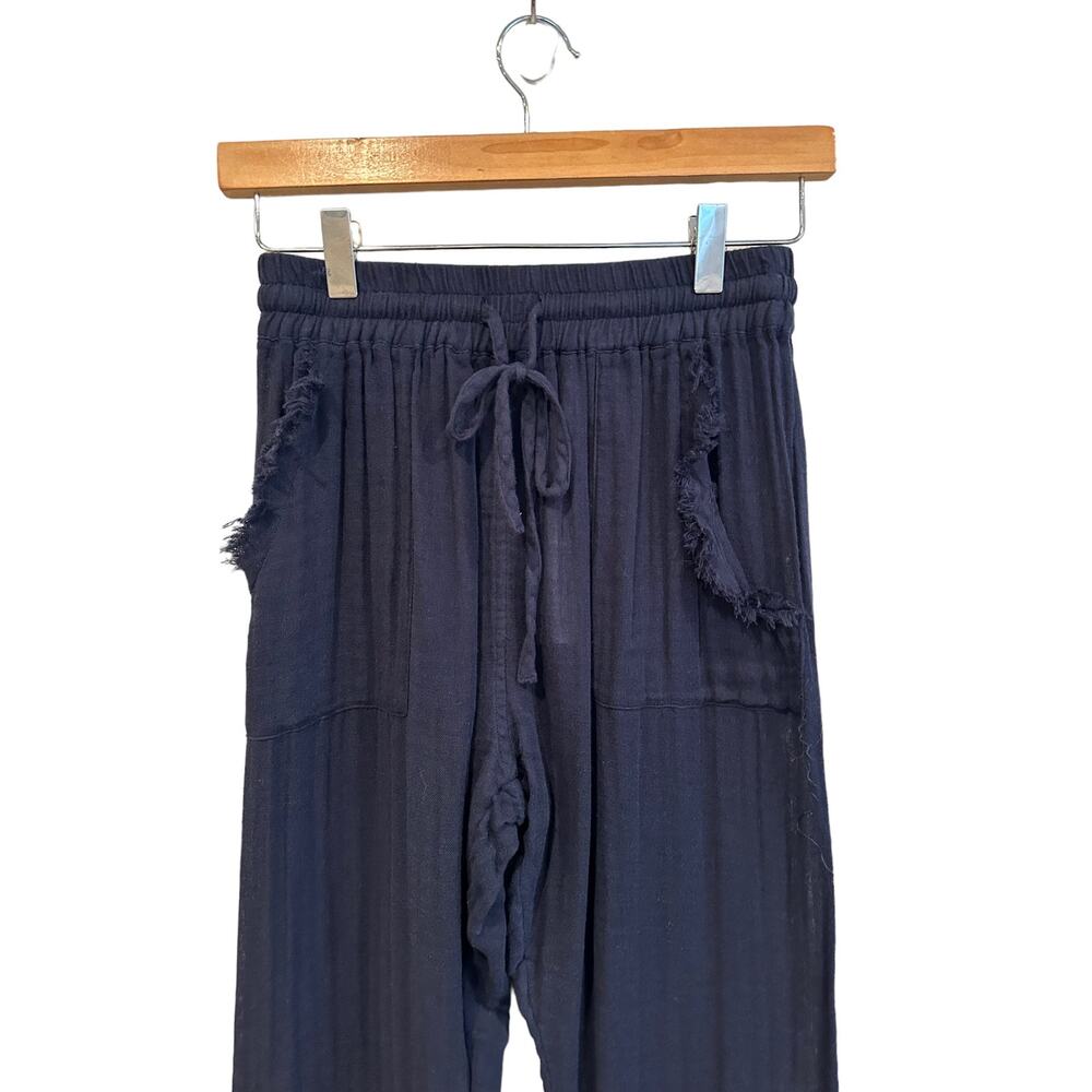 Sundays Pascale Cotton Navy Blue Jogger Pockets Size 0 - Picture 3 of 7